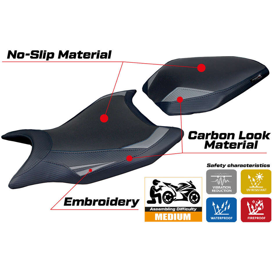 Housse de selle TPZ Italia spécifique pour KTM 990 Duke modèle Cannes 2024-2025