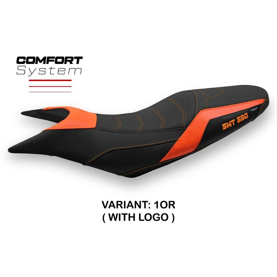 Housse de selle TPZ Italia spécifique pour KTM 990 Supermoto T (modèles 2009-2016) - Système de confort Pompei