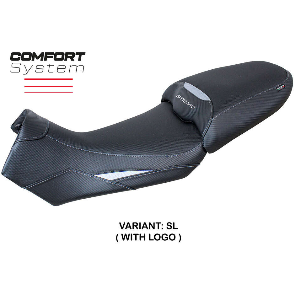 Housse de selle TPZ Italia spécifique pour Moto Guzzi Stelvio 1000, modèle 2024-2025, système de confort Numana