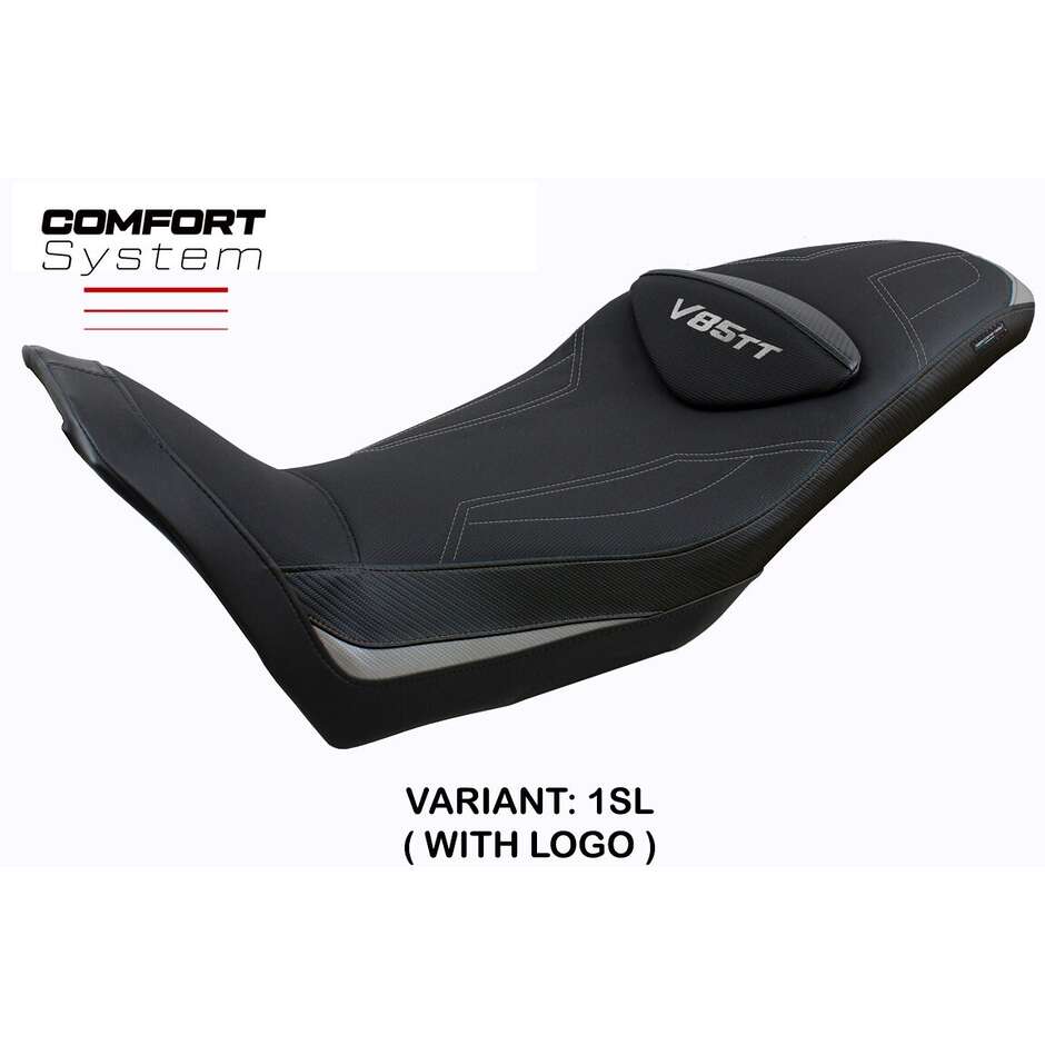 Housse de selle TPZ Italia spécifique pour Moto Guzzi V85 TT (modèles 2019-2025) Everett Comfort System