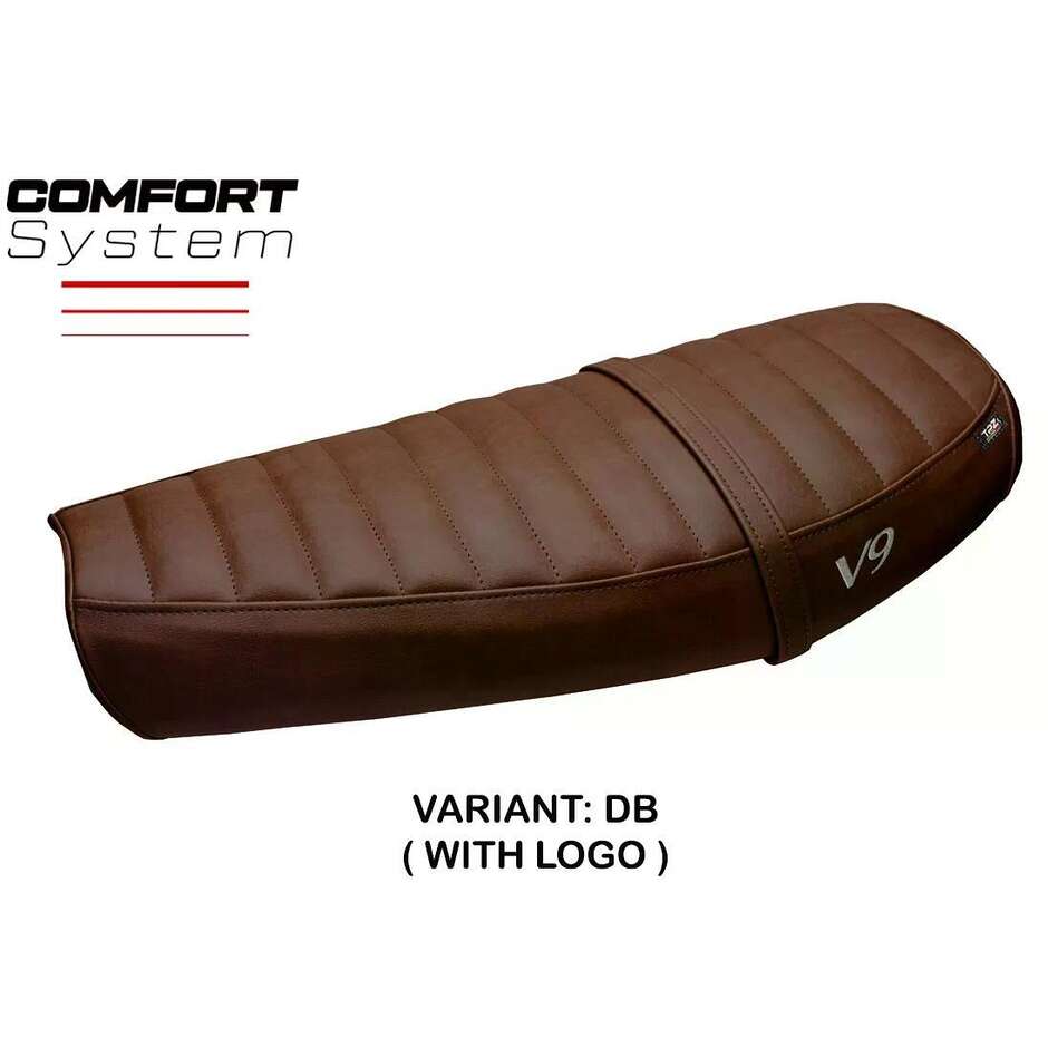 Housse de selle TPZ Italia spécifique pour Moto Guzzi V9 Bobber 2016-2018, modèle Acerra, système de confort