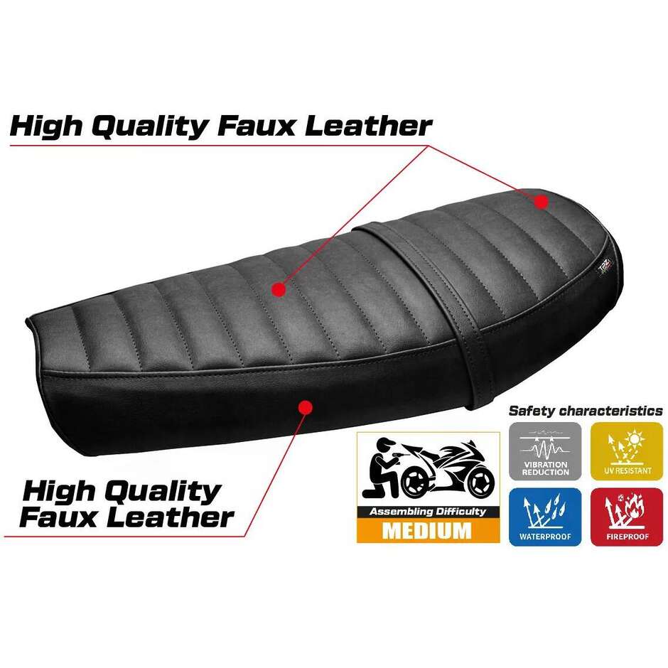 Housse de selle TPZ Italia spécifique pour Moto Guzzi V9 Bobber 2016-2018, modèle Acerra