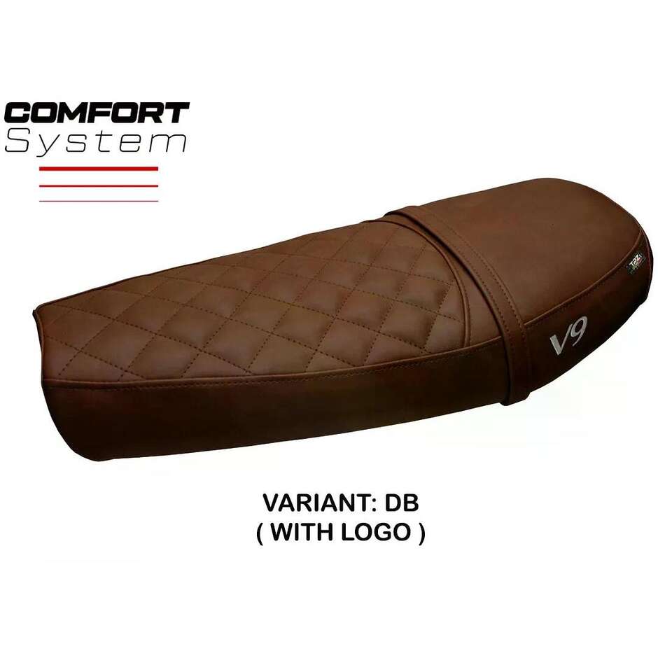 Housse de selle TPZ Italia spécifique pour Moto Guzzi V9 Bobber 2016-2018, modèle Scampia Comfort System