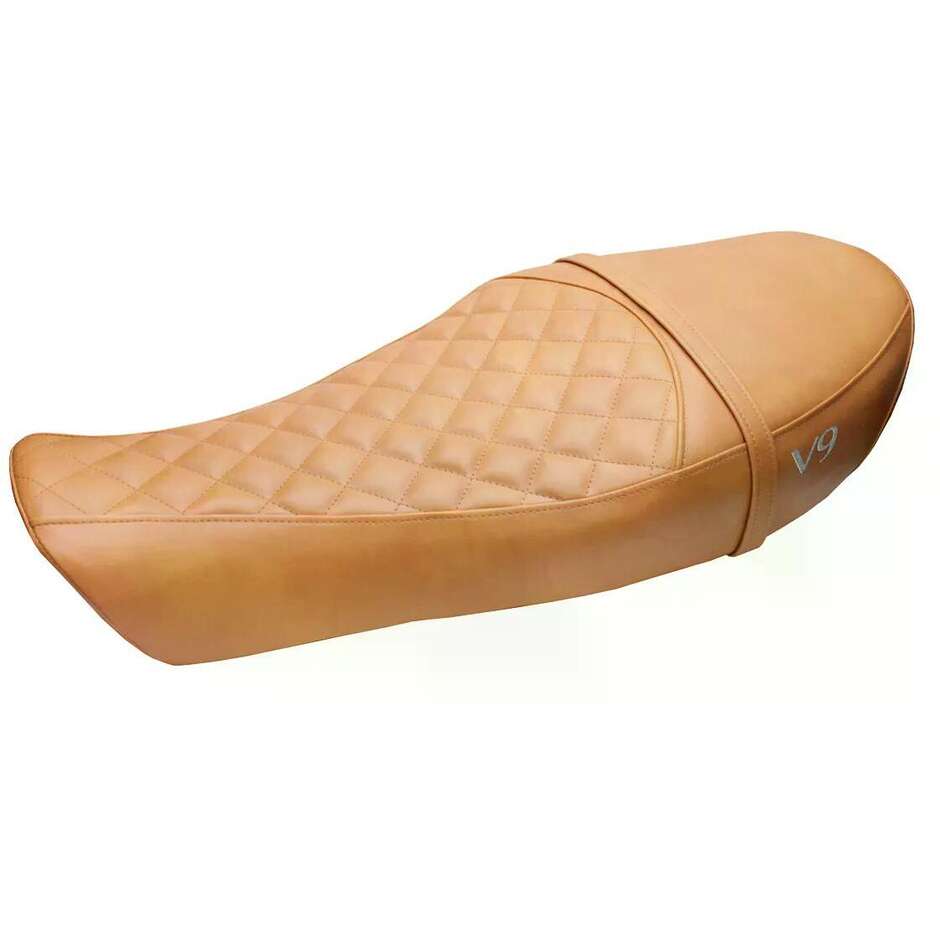 Housse de selle TPZ Italia spécifique pour Moto Guzzi V9 Roamer (modèles 2016-2024), système confort Aversa