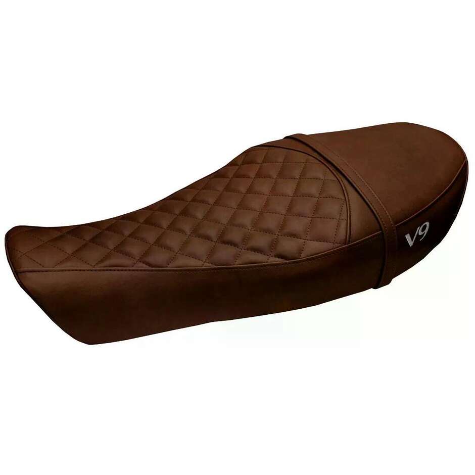 Housse de selle TPZ Italia spécifique pour Moto Guzzi V9 Roamer (modèles 2016-2024), système confort Aversa