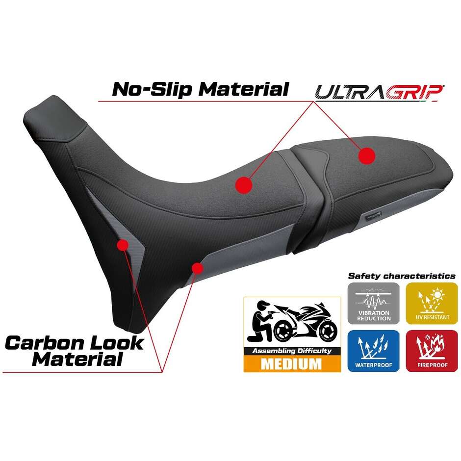 Housse de selle TPZ Italia spécifique pour Moto Morini X-Cape 700 2025 - 2026 modèle Rieti Ultragrip