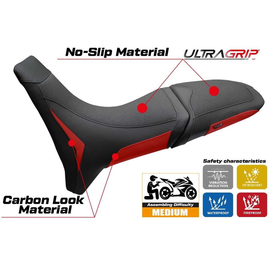 Housse de selle TPZ Italia spécifique pour Moto Morini X-Cape 700 2025 - 2026 modèle Rieti Ultragrip