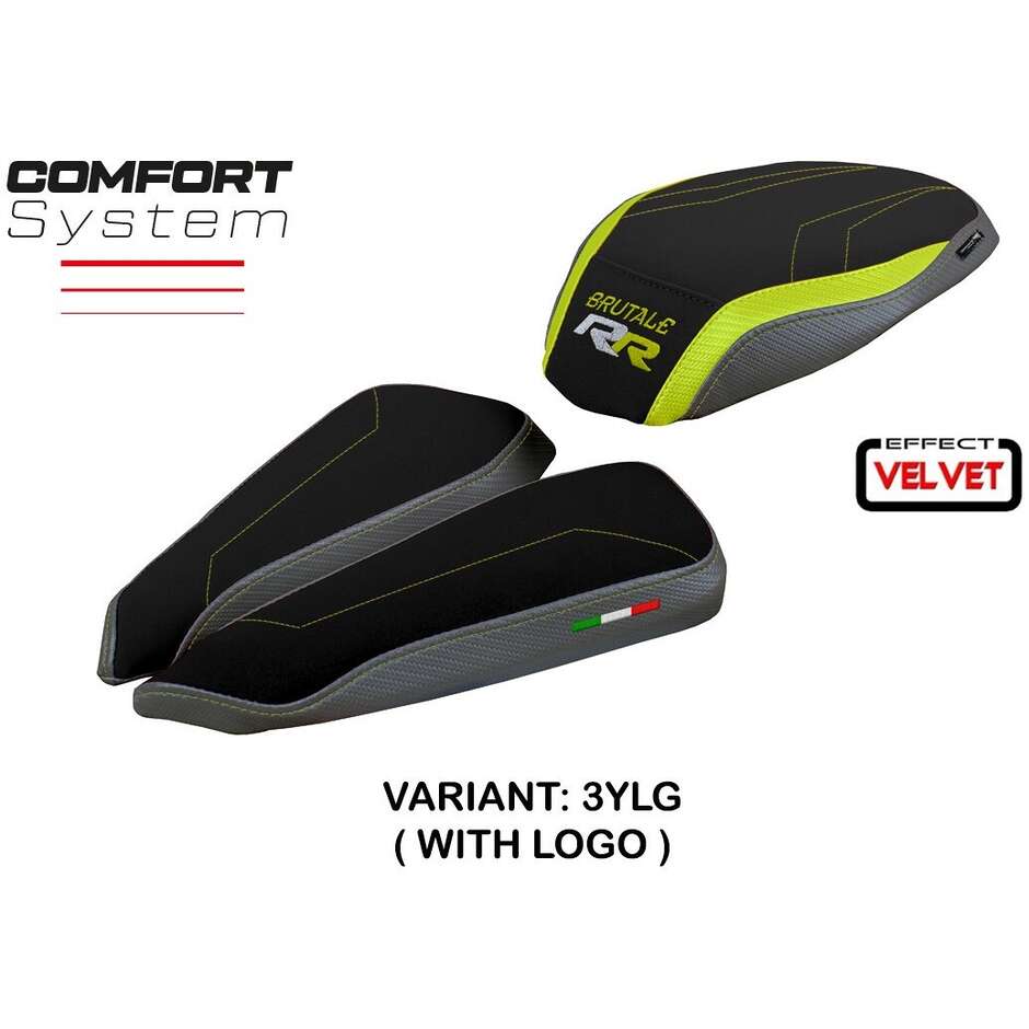 Housse de selle TPZ Italia spécifique pour MV Agusta Brutale 1000 RR (modèles 2020-2025) Meilan Velvet Comfort System
