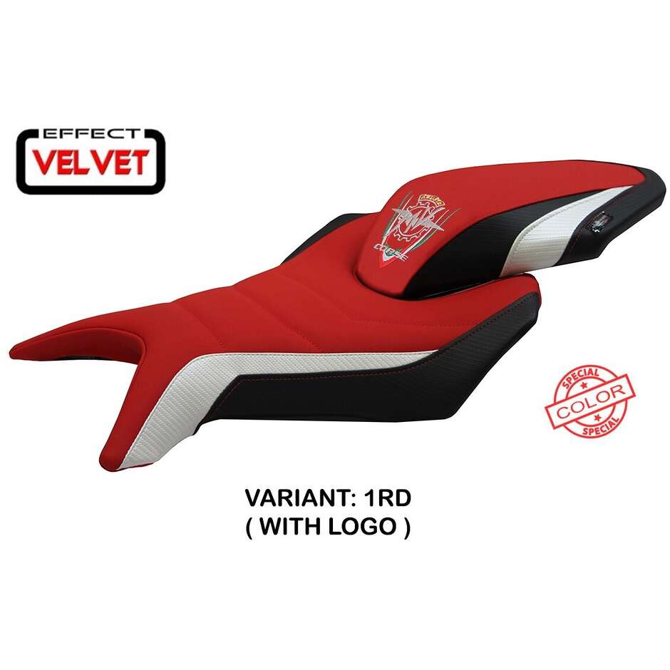 Housse de selle TPZ Italia spécifique pour MV Agusta Brutale 800 (modèle Fortuna, 2016-2025), coloris velours spécial Fortuna