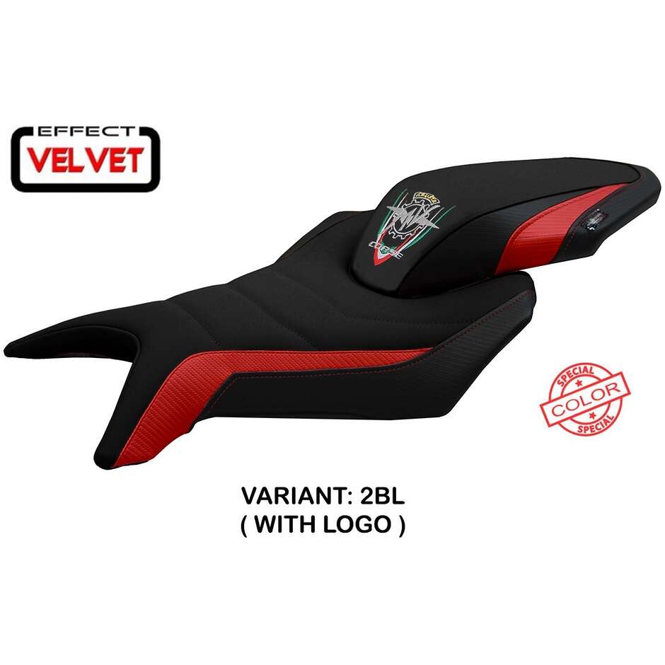 Housse de selle TPZ Italia spécifique pour MV Agusta Brutale 800 (modèle Fortuna, 2016-2025), coloris velours spécial Fortuna