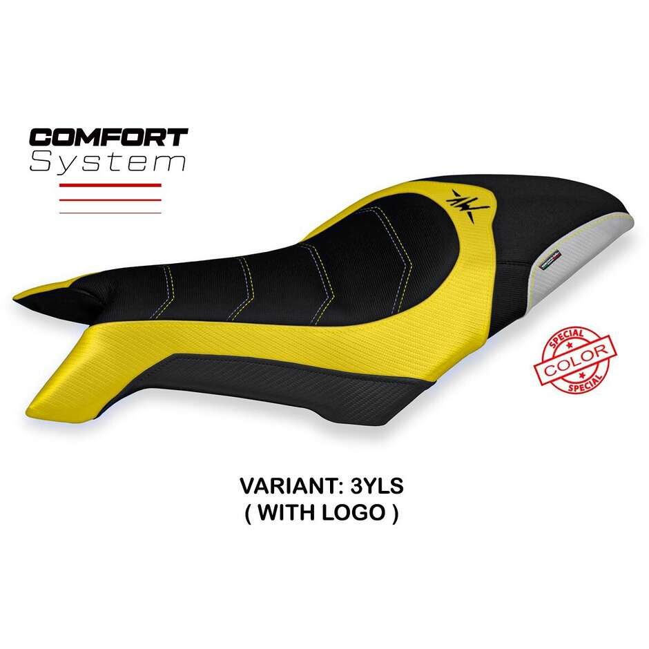 Housse de selle TPZ Italia spécifique pour MV Agusta Dragster 800 (modèles 2019-2025), coloris Dobrica, système confort.