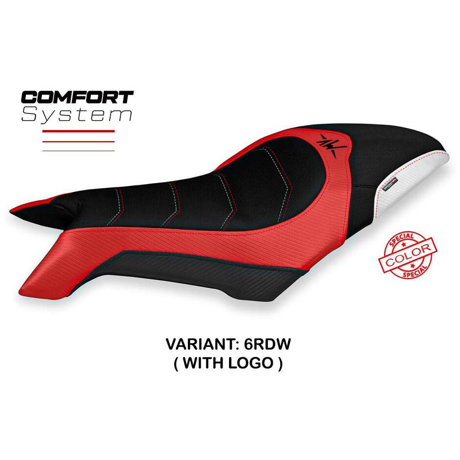 Housse de selle TPZ Italia spécifique pour MV Agusta Dragster 800 (modèles 2019-2025), coloris Dobrica, système confort.