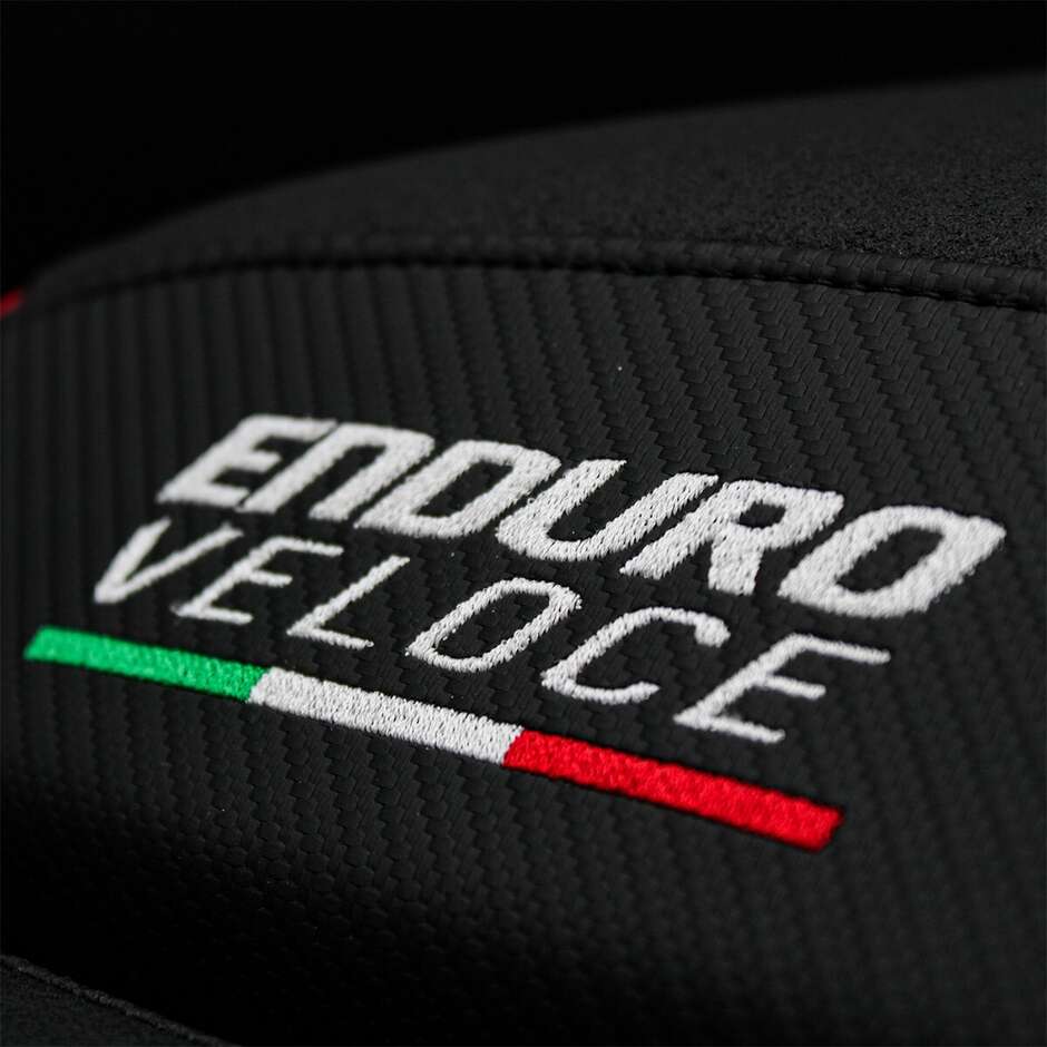 Housse de selle TPZ Italia spécifique pour MV Agusta Enduro Veloce modèle 2024-2025, système de confort Hajek Ultragrip