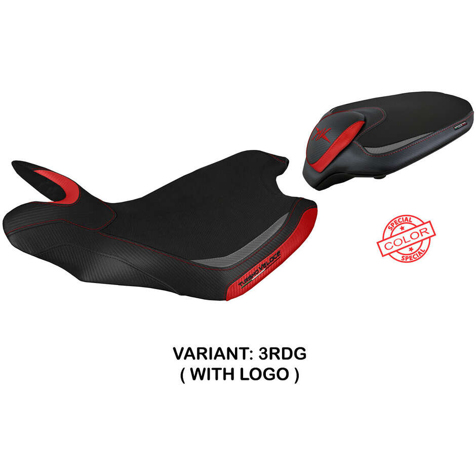 Housse de selle TPZ Italia spécifique pour MV Agusta Turismo Veloce (modèles 2014-2020), coloris Sahara spécial.