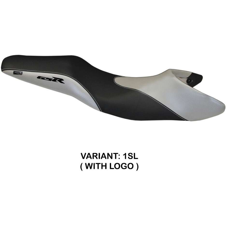 Housse de selle TPZ Italia spécifique pour Suzuki GSR 600 (modèles 2006-2011), coloris Mauro Carbon.
