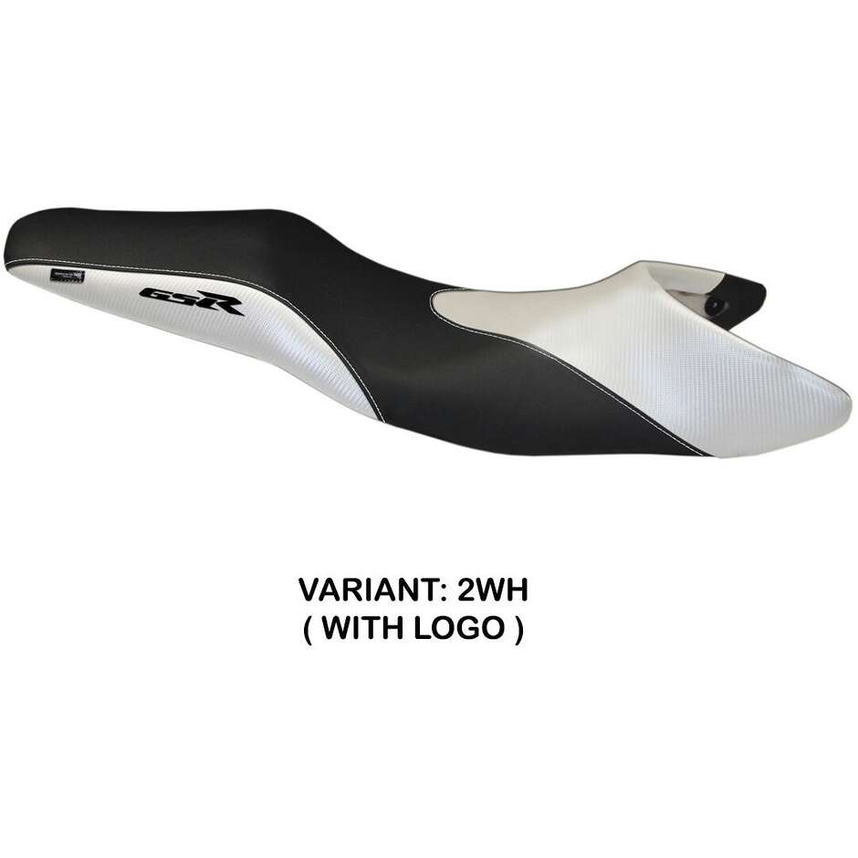 Housse de selle TPZ Italia spécifique pour Suzuki GSR 600 (modèles 2006-2011), coloris Mauro Carbon.