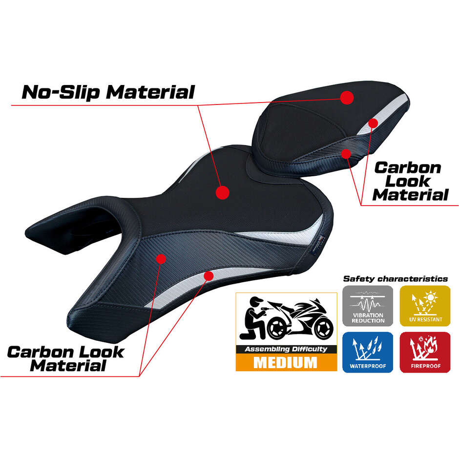Housse de selle TPZ Italia spécifique pour Suzuki GSX 8S / 8R modèle Niigata 2023-2025