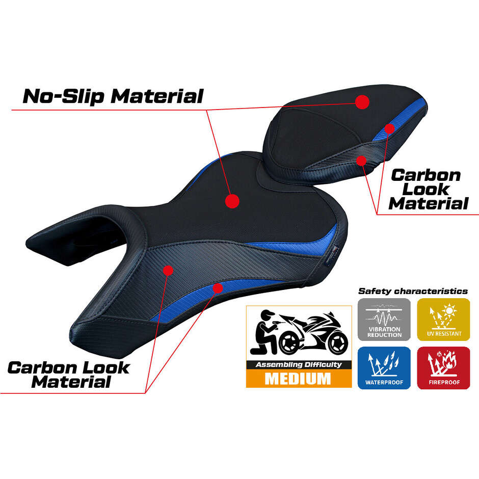 Housse de selle TPZ Italia spécifique pour Suzuki GSX 8S / 8R modèle Niigata 2023-2025