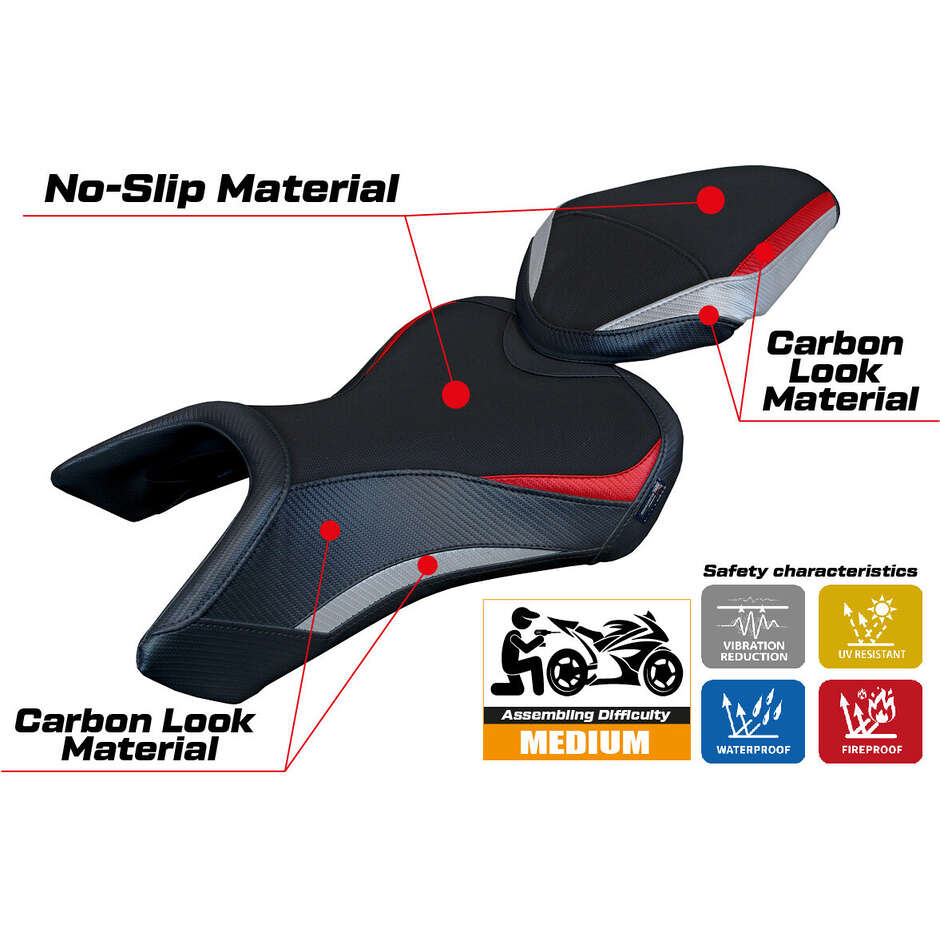 Housse de selle TPZ Italia spécifique pour Suzuki GSX 8S / 8R modèle Niigata 2023-2025