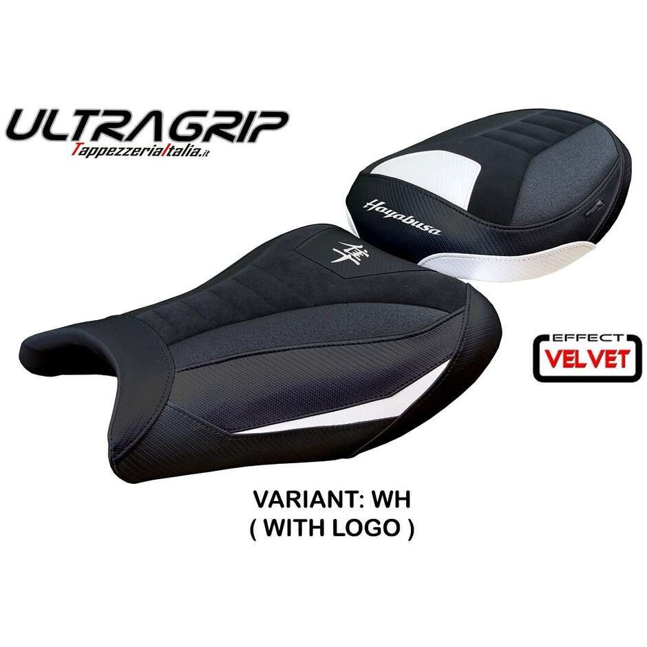 Housse de selle TPZ Italia spécifique pour Suzuki GSX R 1300 Hayabusa (modèles 2008-2020), fabriquée au Japon en velours Ultragrip.