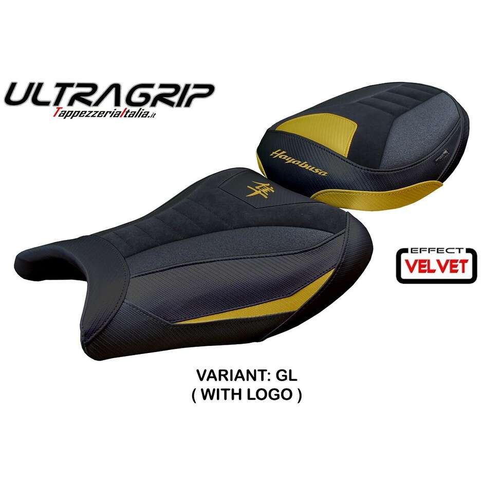 Housse de selle TPZ Italia spécifique pour Suzuki GSX R 1300 Hayabusa (modèles 2021-2025), en velours Denia Ultragrip