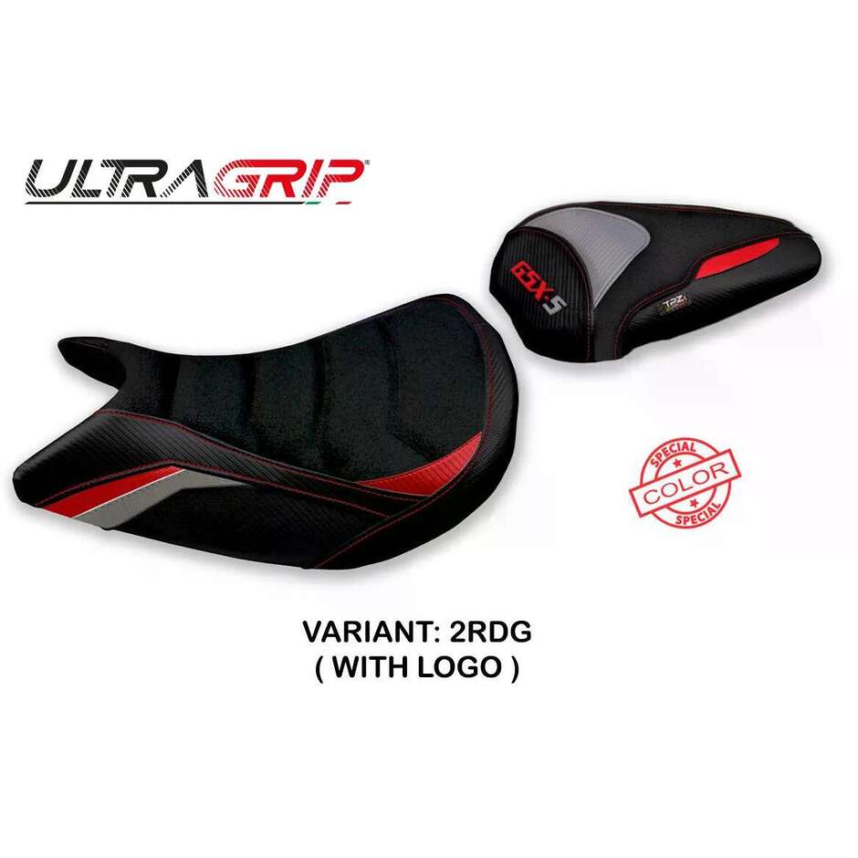 Housse de selle TPZ Italia spécifique pour Suzuki GSX S 1000 (modèles 2021-2025), coloris Lindi Special Ultragrip