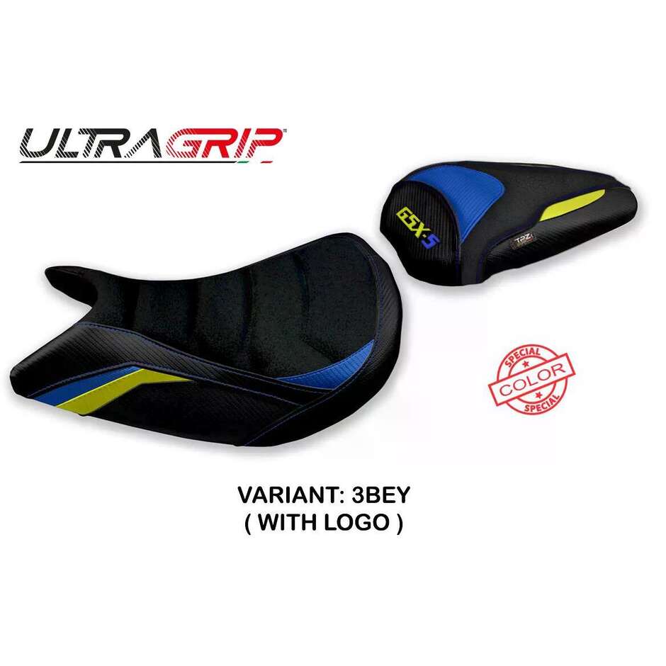 Housse de selle TPZ Italia spécifique pour Suzuki GSX S 1000 (modèles 2021-2025), coloris Lindi Special Ultragrip