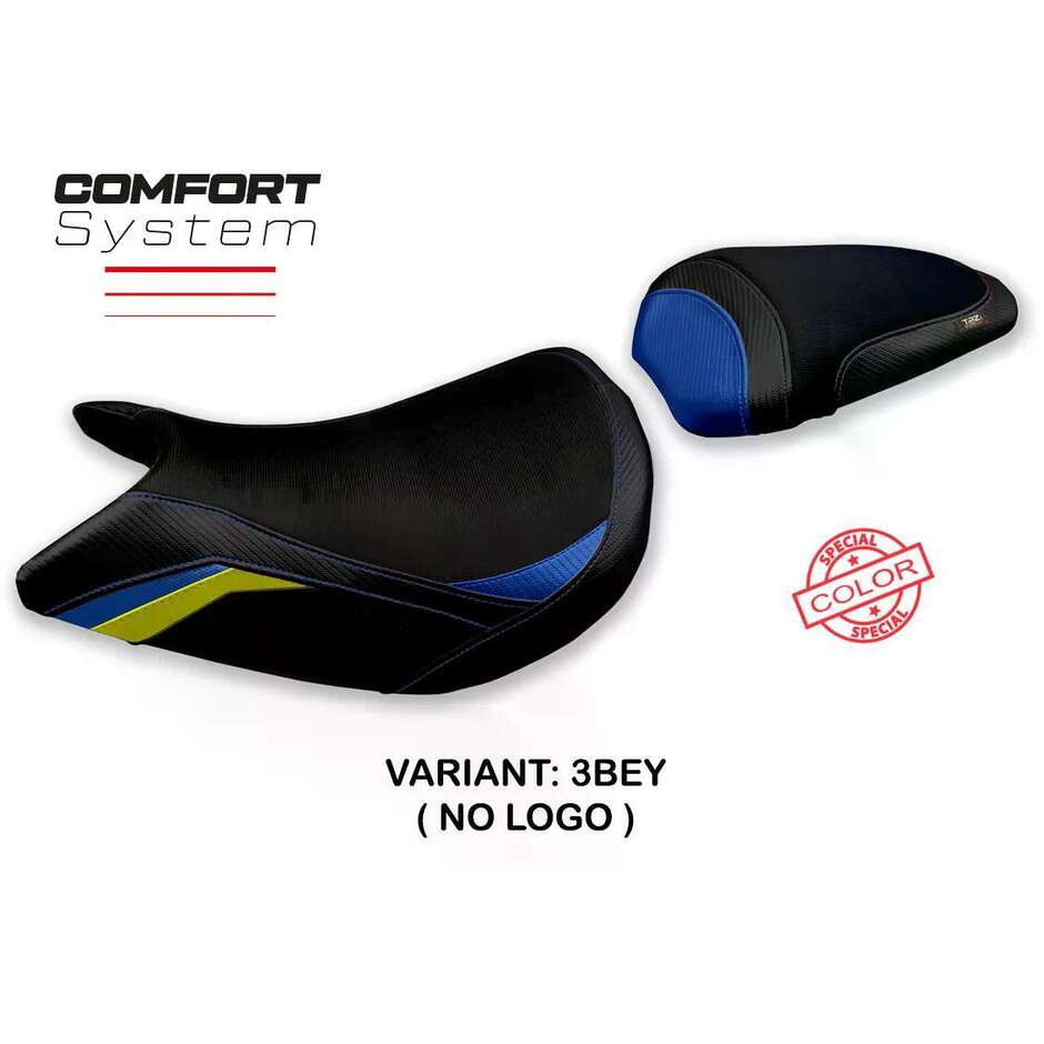 Housse de selle TPZ Italia spécifique pour Suzuki GSX S 1000 (modèles 2021-2025), coloris Lindi, système confort.
