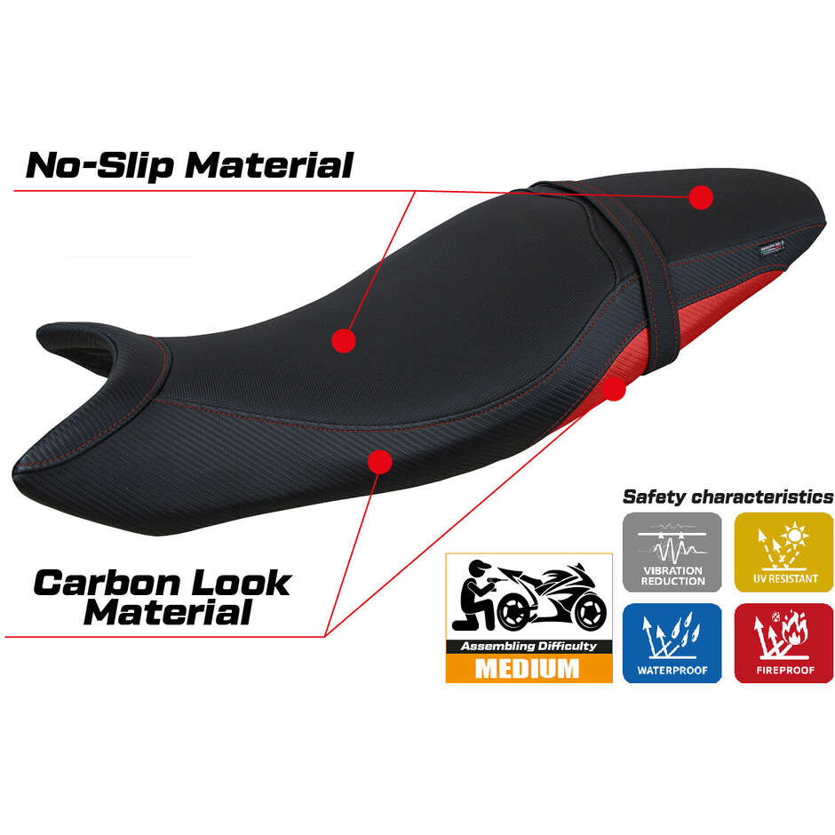 Housse de selle TPZ Italia spécifique pour Suzuki SV 650 (modèle Shibuya, 2016-2025)