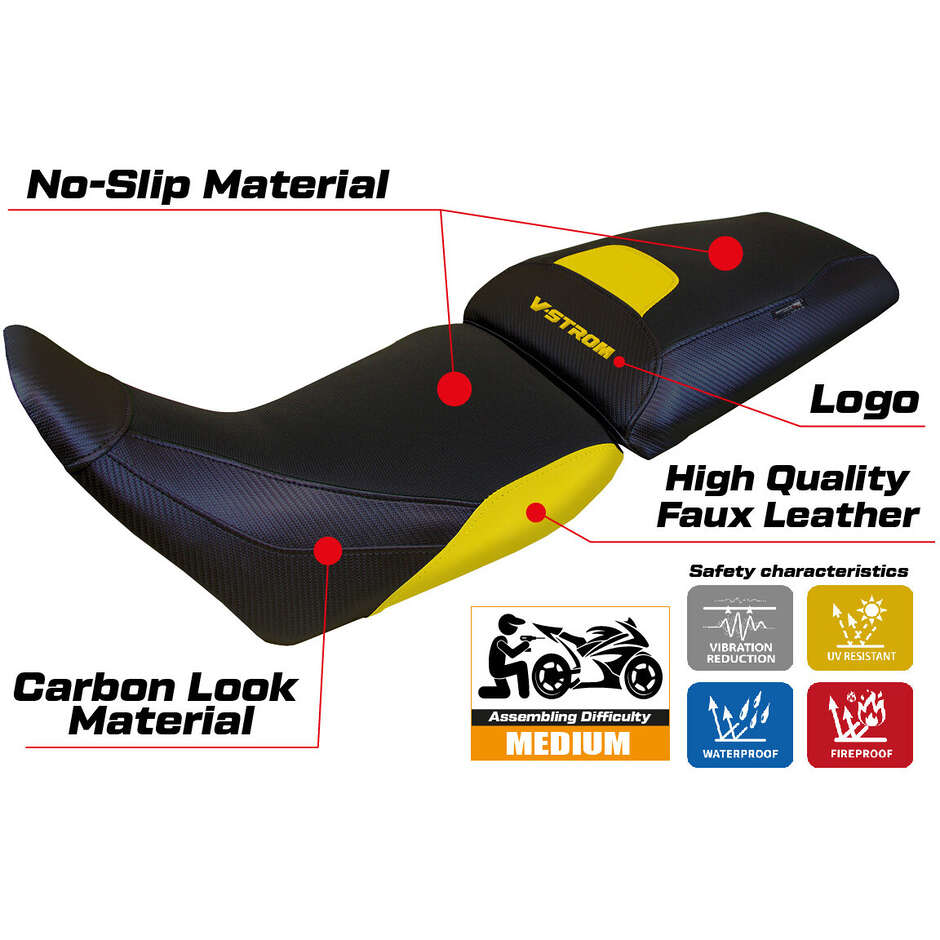 Housse de selle TPZ Italia spécifique pour Suzuki V-Strom 1050, modèles 2020-2025, Surat