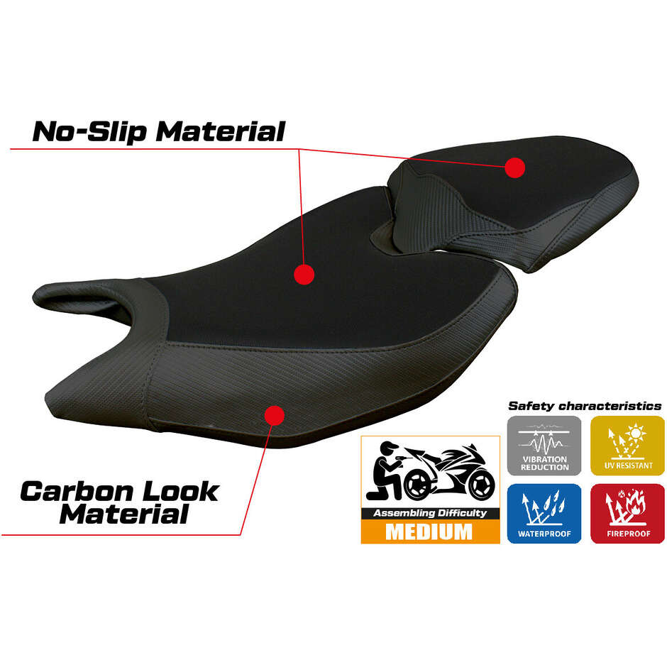 Housse de selle TPZ Italia spécifique pour Triumph Daytona 660, modèle Reims 2024-2025