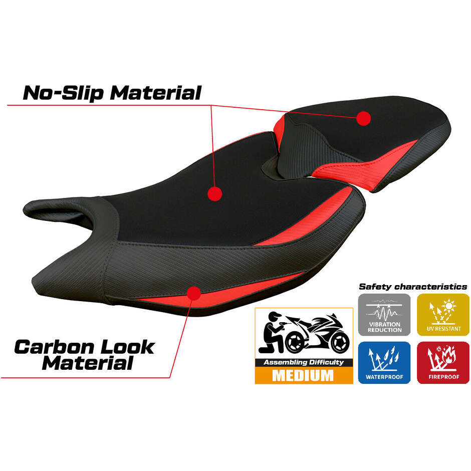 Housse de selle TPZ Italia spécifique pour Triumph Daytona 660, modèle Reims 2024-2025