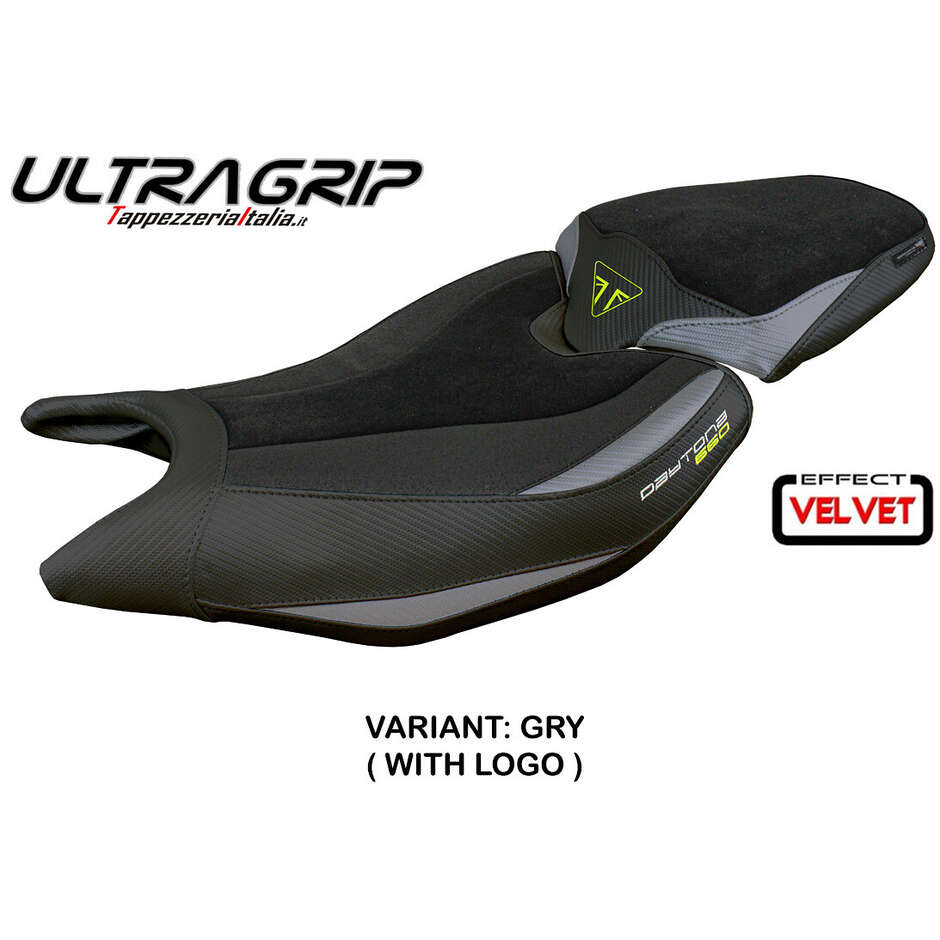 Housse de selle TPZ Italia spécifique pour Triumph Daytona 660 (modèles 2024-2025), en velours Reims Ultragrip