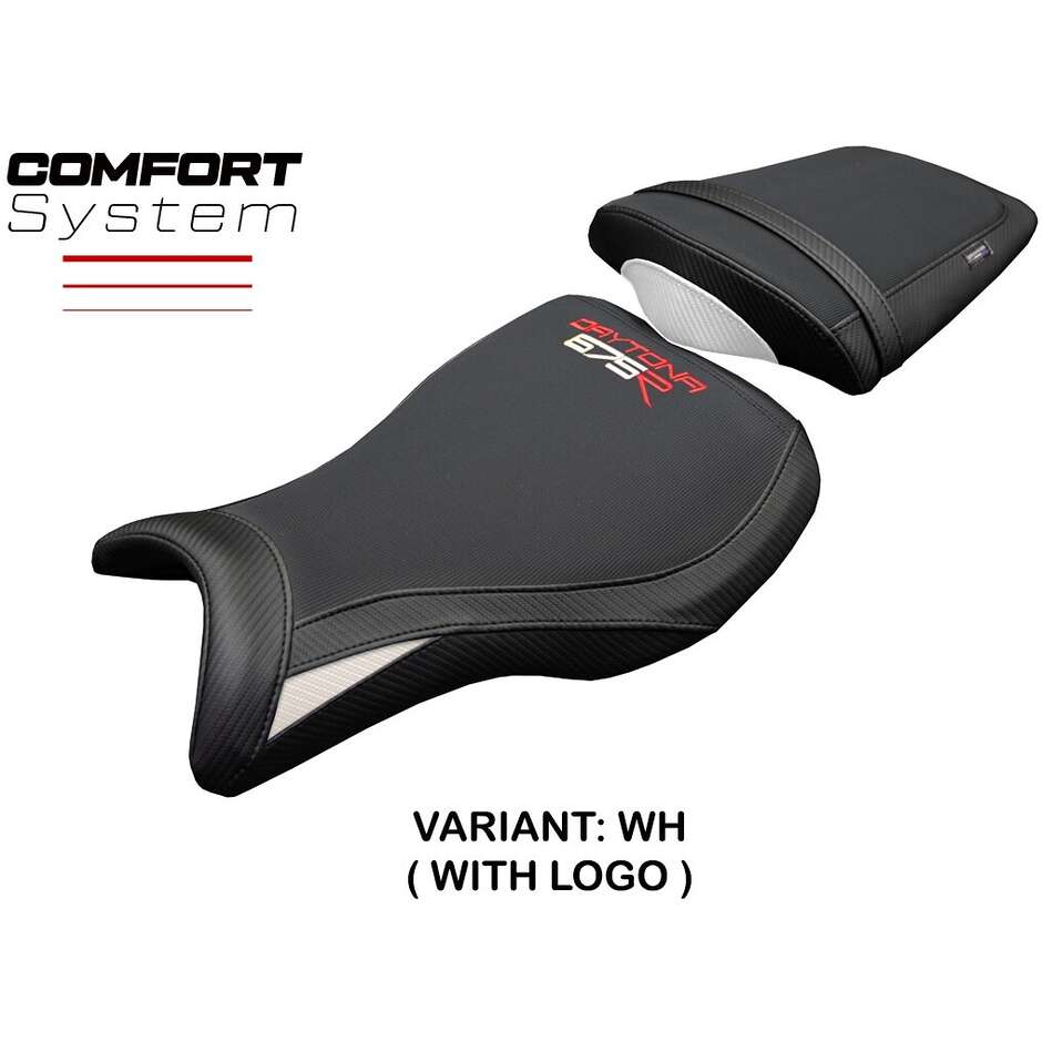 Housse de selle TPZ Italia spécifique pour Triumph Daytona 675R (modèles 2006-2012) - Système de confort Ripley