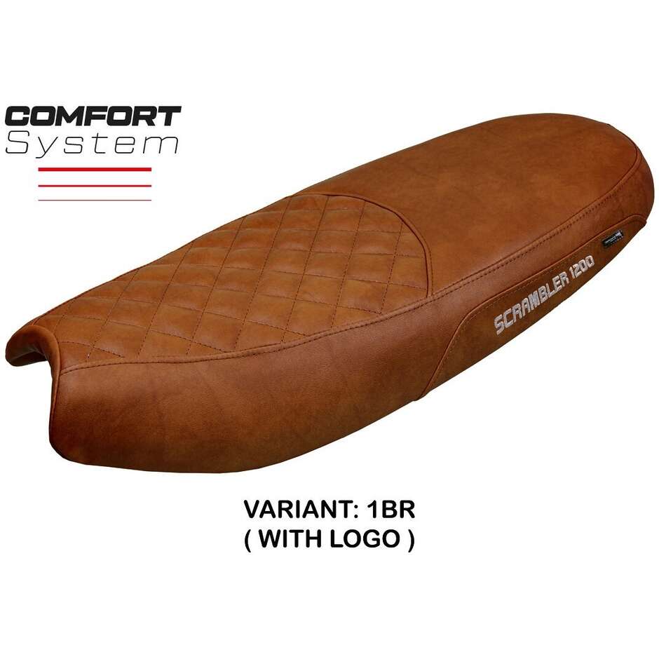 Housse de selle TPZ Italia spécifique pour Triumph Scrambler 1200 2019-2025, modèle Watford Comfort System