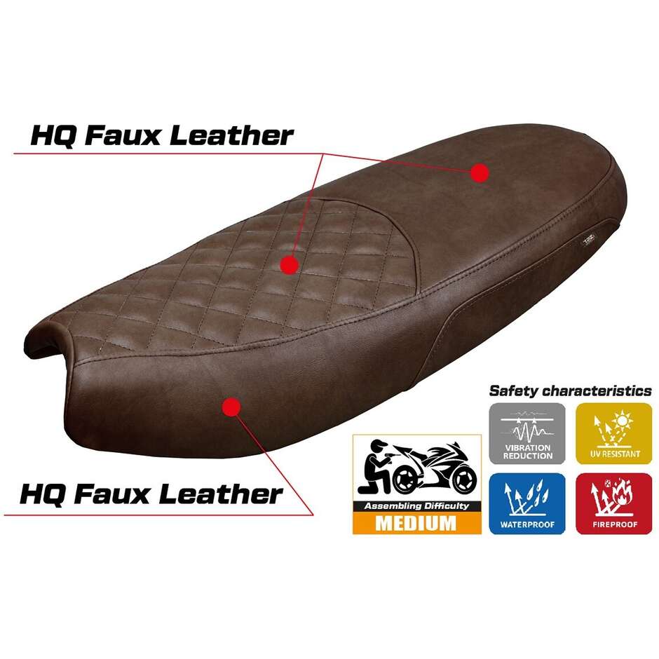 Housse de selle TPZ Italia spécifique pour Triumph Scrambler 1200 (modèle Watford, 2019-2025)