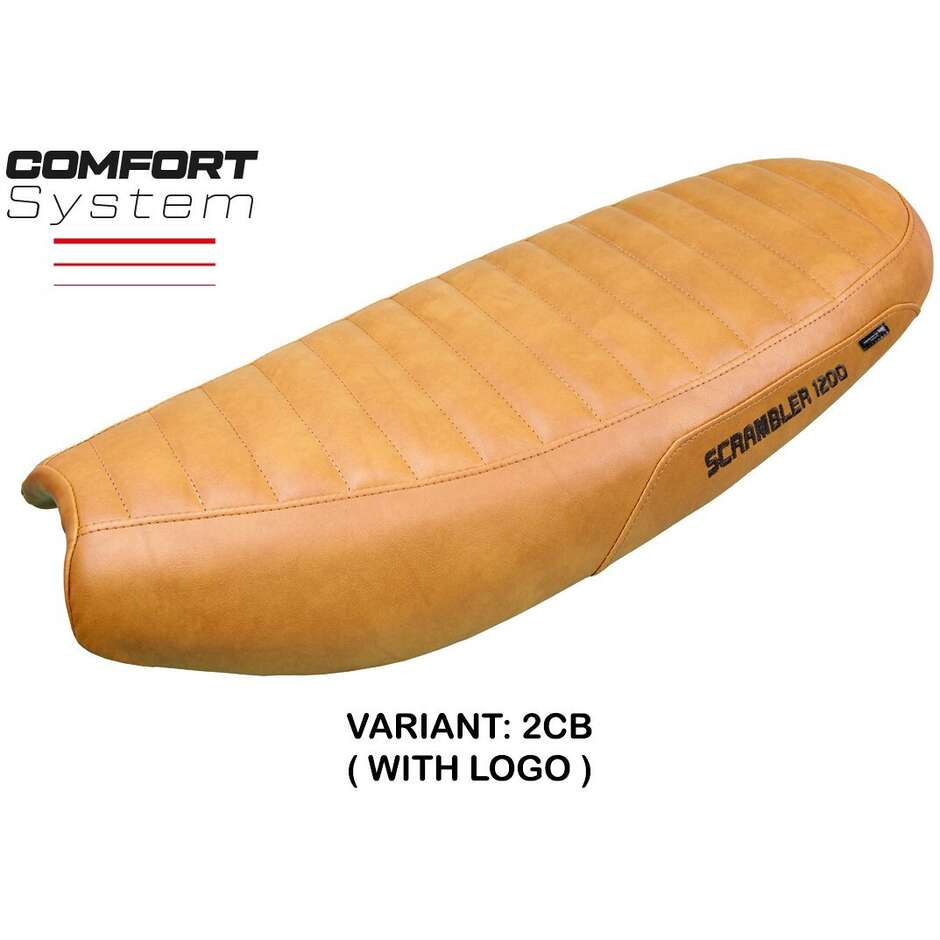 Housse de selle TPZ Italia spécifique pour Triumph Scrambler 1200 (modèles 2019-2025) - Système de confort de coque