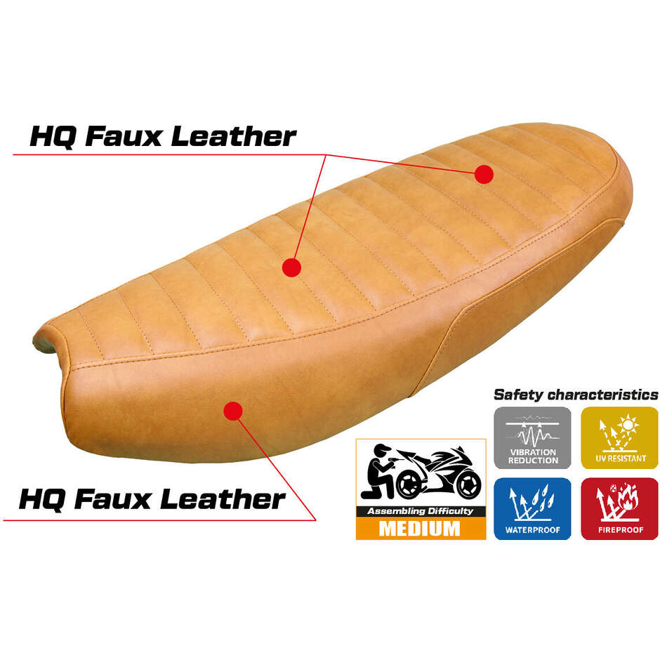Housse de selle TPZ Italia spécifique pour Triumph Scrambler 1200 (modèles 2019-2025).