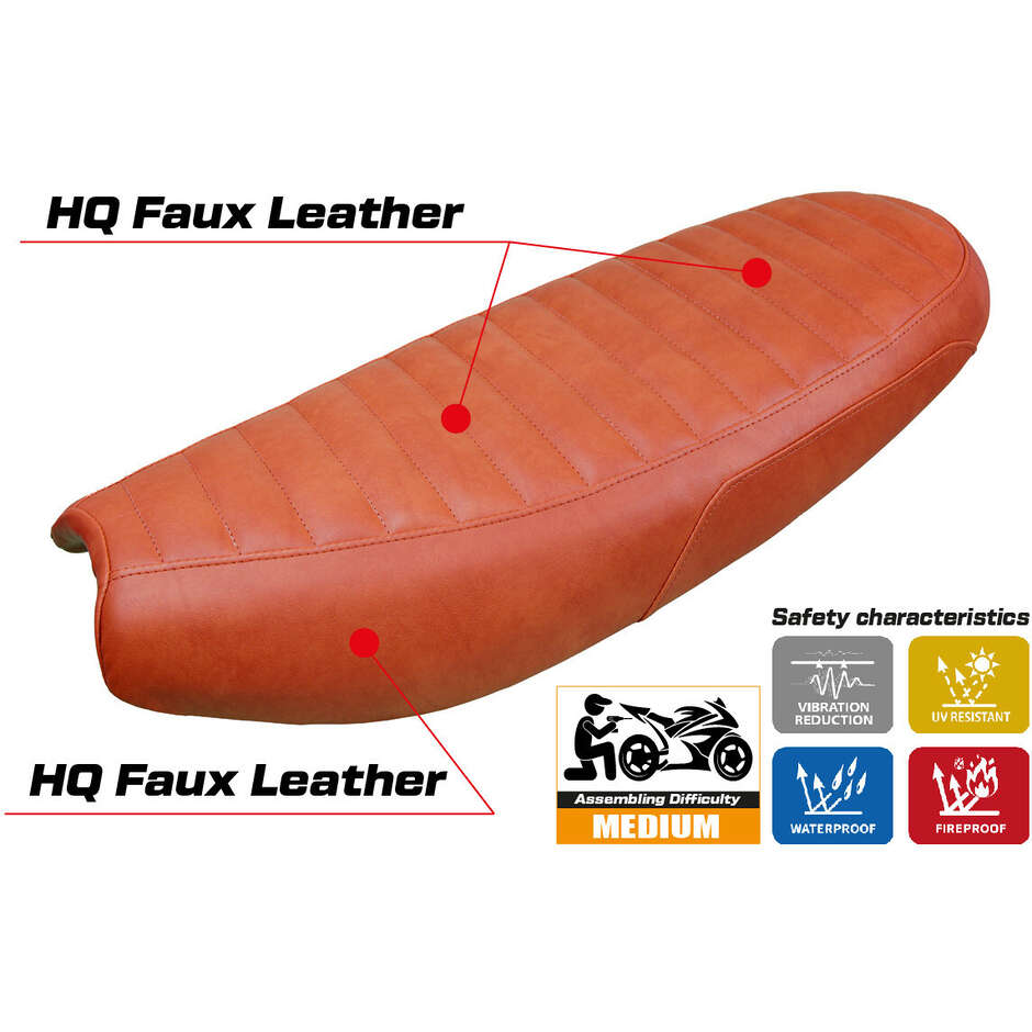 Housse de selle TPZ Italia spécifique pour Triumph Scrambler 1200 (modèles 2019-2025).