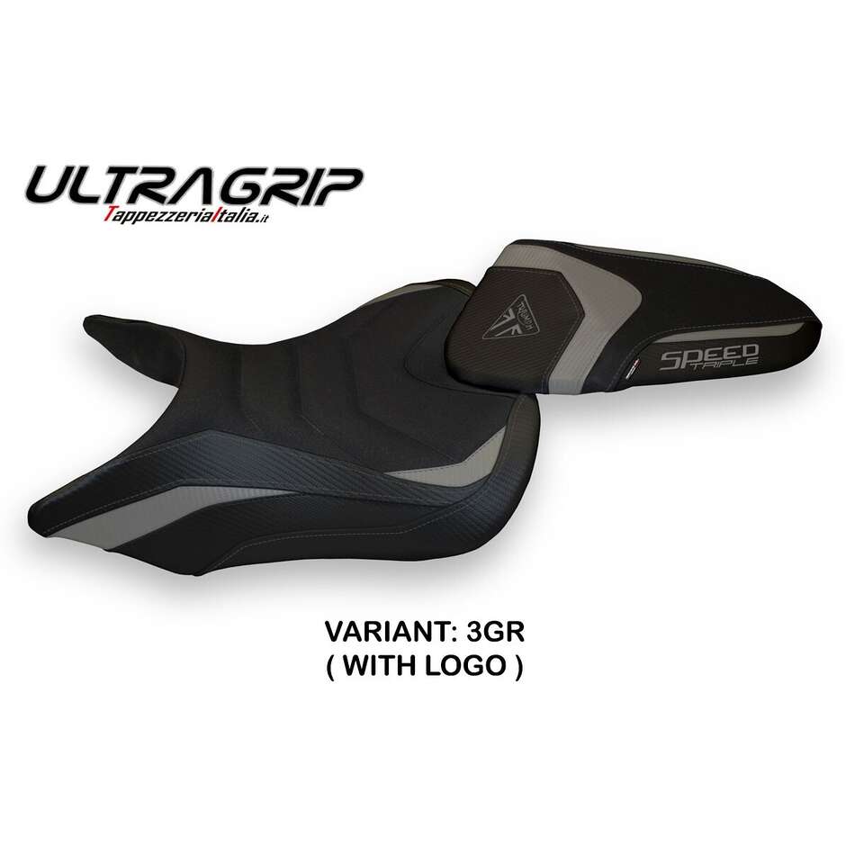 Housse de selle TPZ Italia spécifique pour Triumph Speed Triple (modèles 2016-2021) Resia 1 Ultragrip
