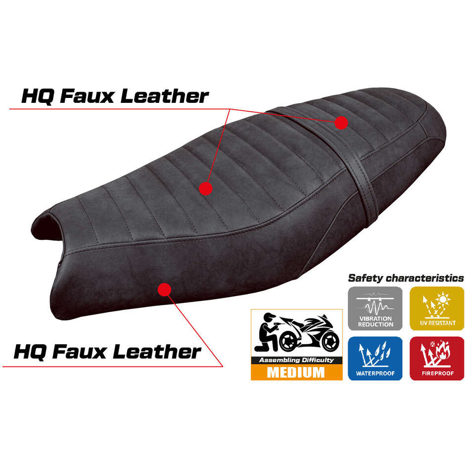Housse de selle TPZ Italia spécifique pour Triumph Speed Twin 900 (modèle Enfield 2019-2025)