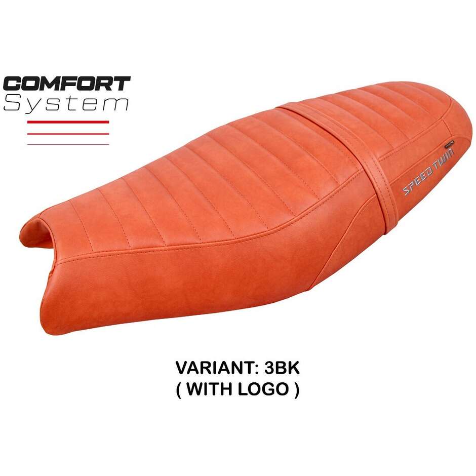 Housse de selle TPZ Italia spécifique pour Triumph Speed Twin 900 (modèles 2019-2025) - Système de confort Enfield
