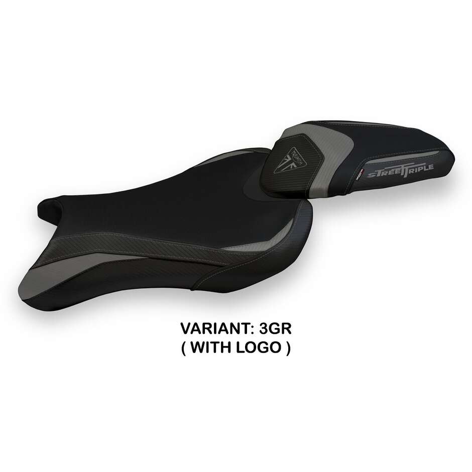 Housse de selle TPZ Italia spécifique pour Triumph Street Triple 2017-2022, modèle Sarzana 1