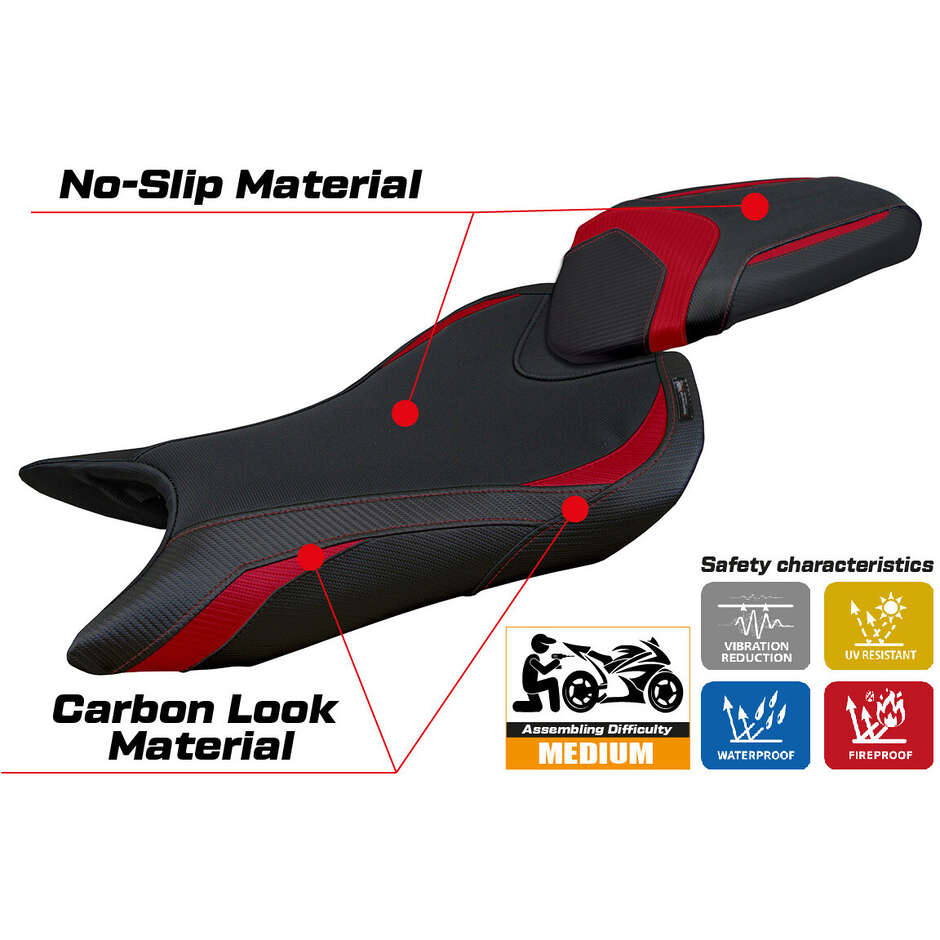 Housse de selle TPZ Italia spécifique pour Triumph Street Triple 765, modèle Norwich 2023-2025