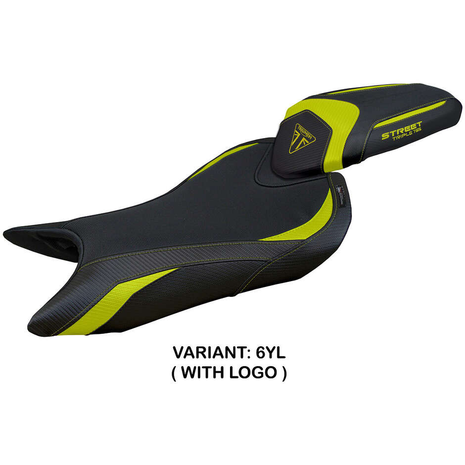 Housse de selle TPZ Italia spécifique pour Triumph Street Triple 765, modèle Norwich 2023-2025