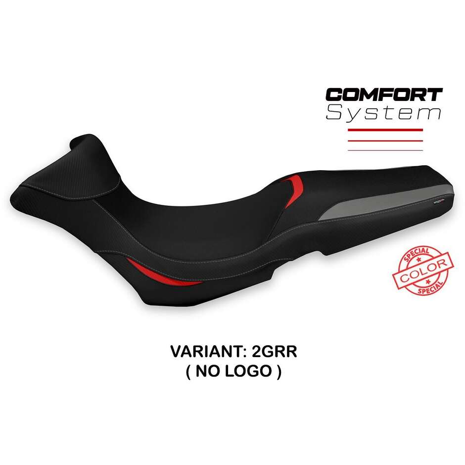 Housse de selle TPZ Italia spécifique pour Triumph Tiger 1050 Sport (modèles 2013-2020), coloris Gergei, système confort.