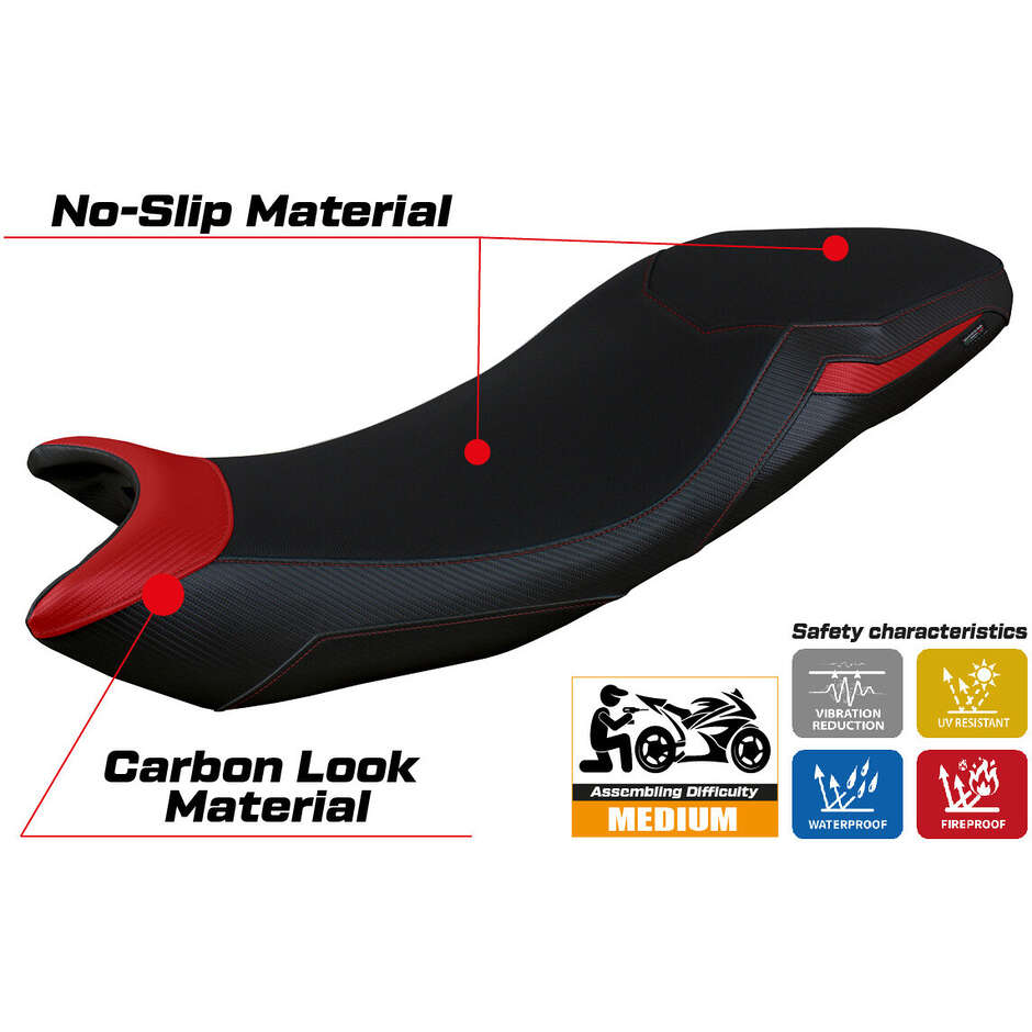 Housse de selle TPZ Italia spécifique pour Triumph Tiger 660, modèle Derry (2021-2025).