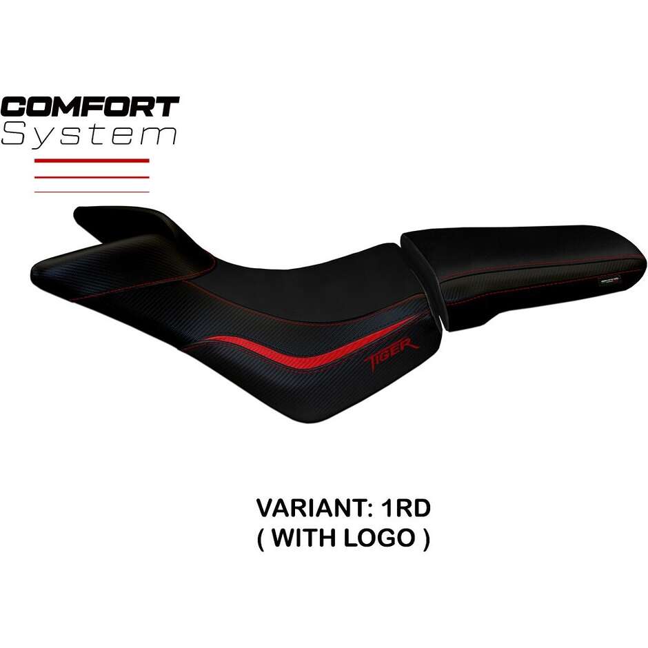 Housse de selle TPZ Italia spécifique pour Triumph Tiger 800 / 800 XC (modèles 2010-2020) - Système de confort Noale