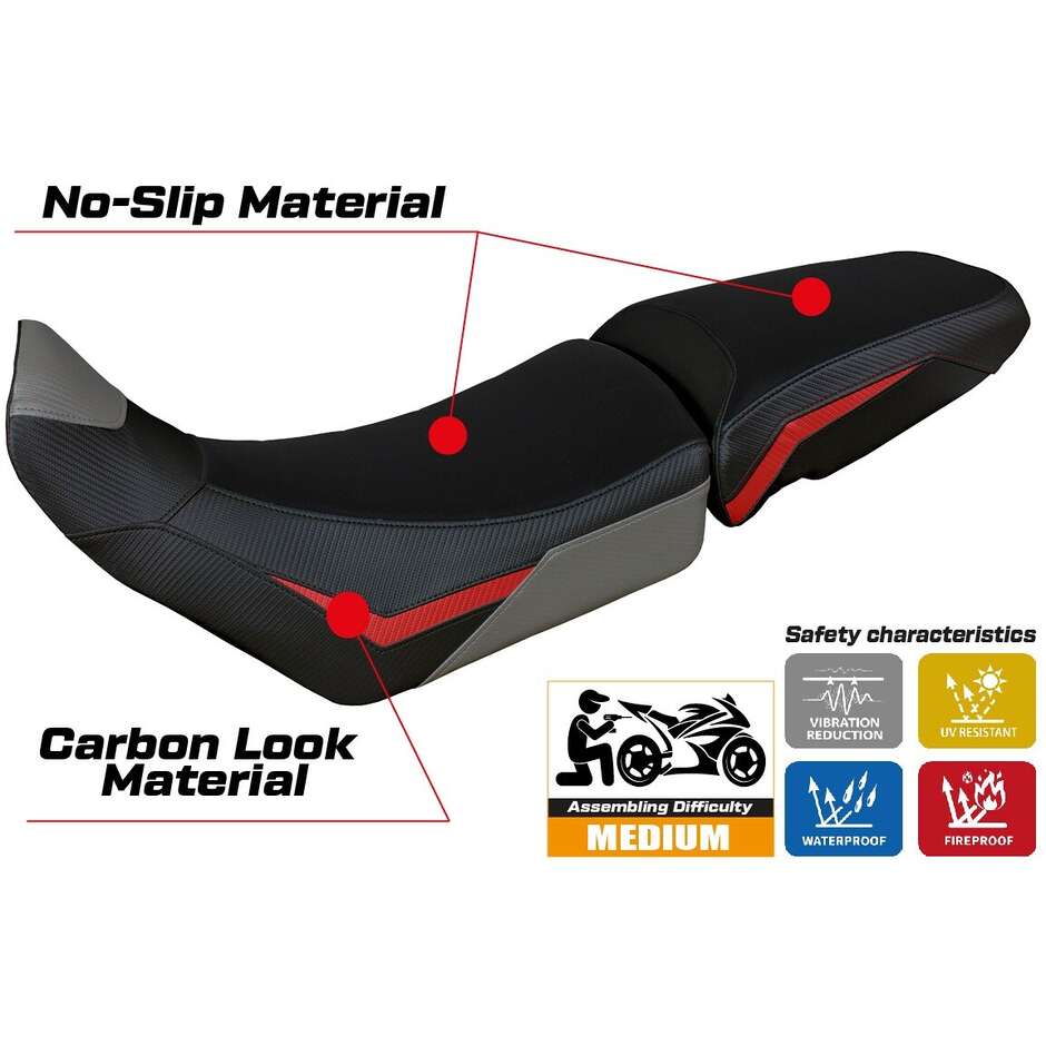 Housse de selle TPZ Italia spécifique pour Triumph Tiger 850 Sport 2021-2025, modèle Sintra