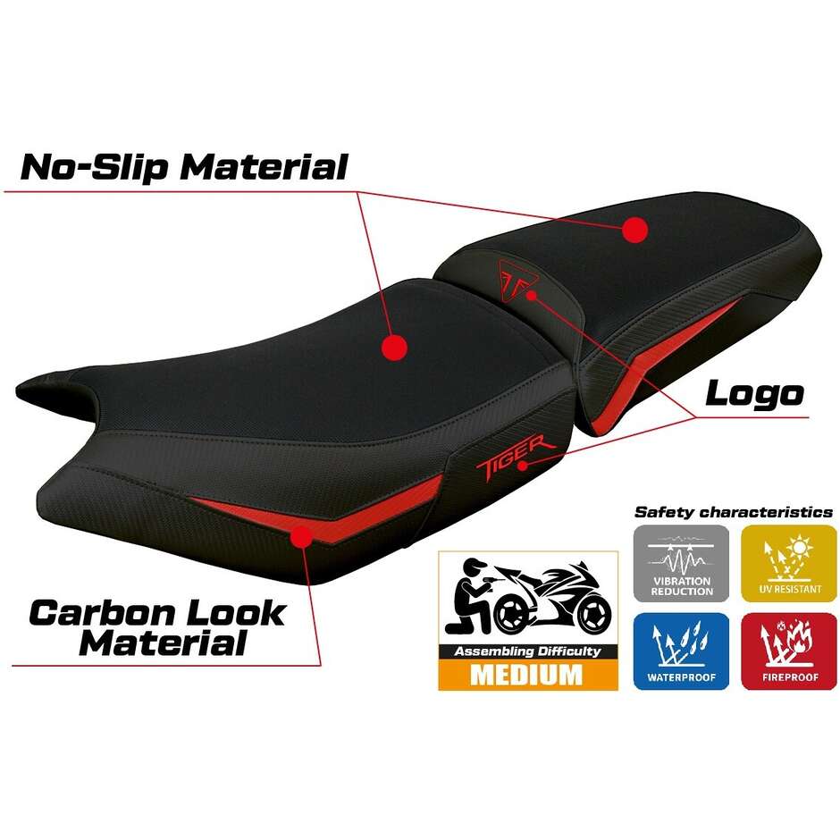 Housse de selle TPZ Italia spécifique pour Triumph Tiger 900 modèle 2024-2025 Hatten
